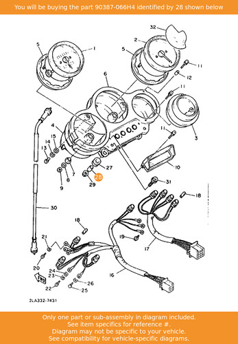 Yamaha collar 90387 - collar,, oem