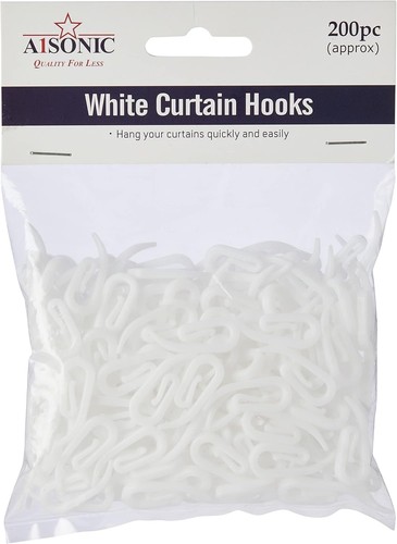 A1sonic white curtain - curtain, hooks