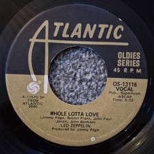 Led Zeppelin Whole Lotta Love 7" Single Vinyl Living Loving Maid Rare NM