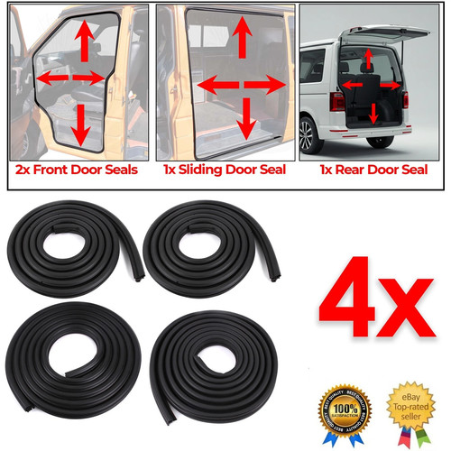 Door weatherstrip rubber - 4x,