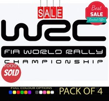 4x WRC RALLY Vinyl Stickers