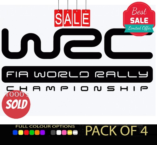 Wrc rally vinyl stickers - 4x,