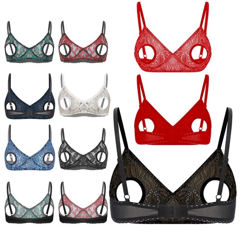 Women hollow out lace lingerie - out,