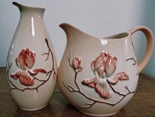 Carlton Ware Magnolia Ceramic Jug and Vinegar Jug