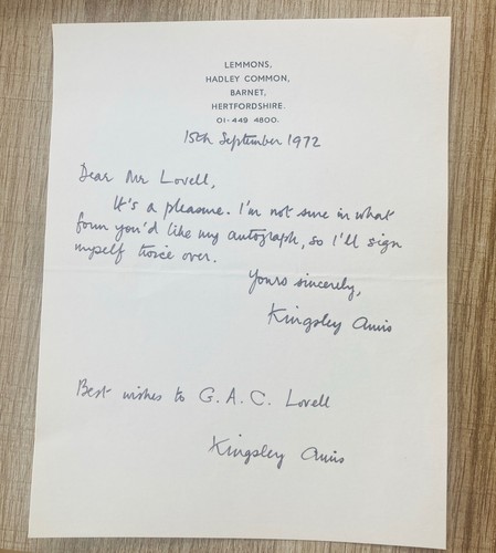 Kingsley amis signed - amis,