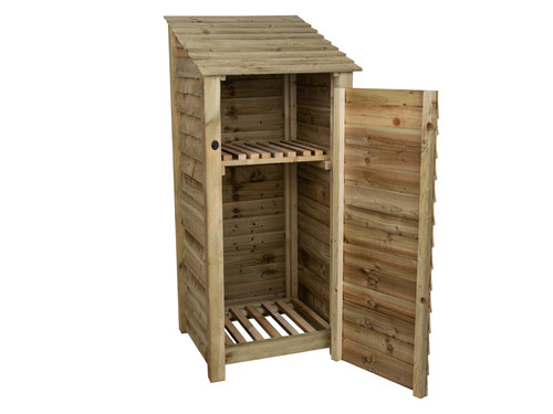 Wooden log store - with, and