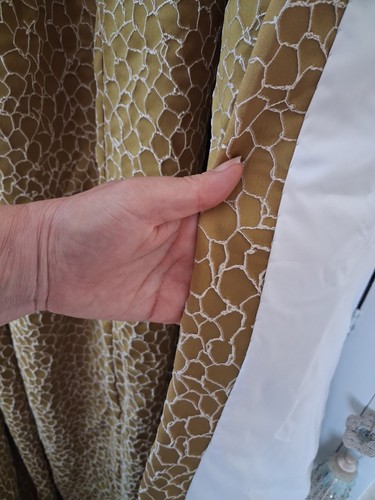 Huge curtains green gold - green,