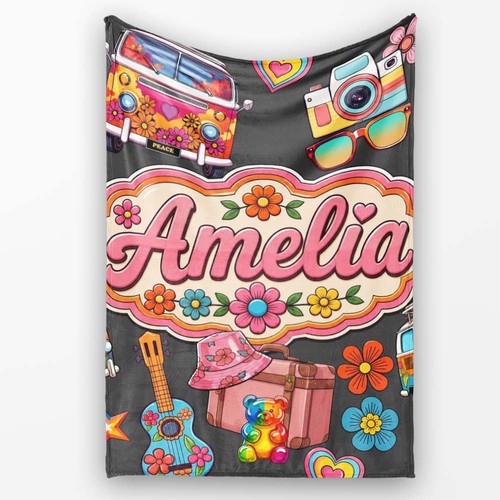 Soft fleece blanket - soft, hippie