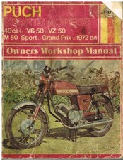 PUCH VS50S VZ50/30P VF50 SPORT M50 SPORT GRAND PRIX SPECIAL '72- WORKSHOP MANUAL