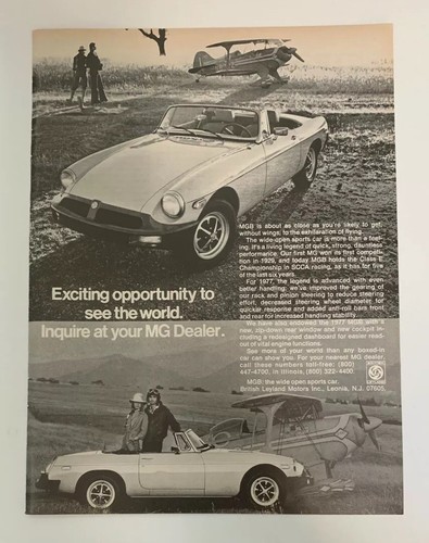 1977 mgb print british - mgb, ad