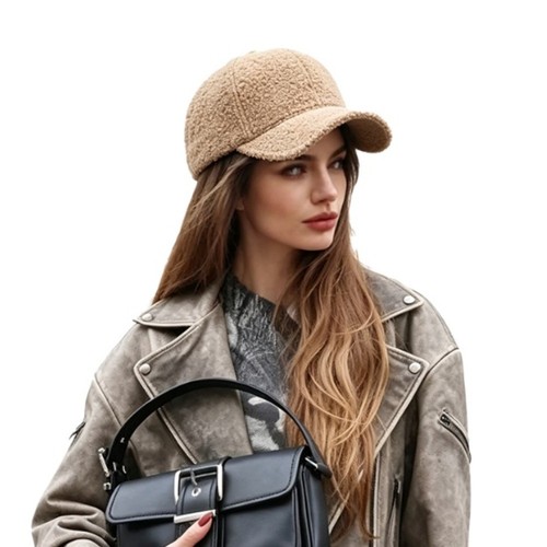 Lamb wool fleece baseball cap - baseball,