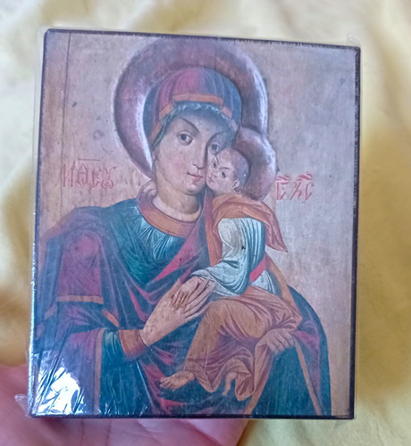 Small lithographed virgin - small, mary