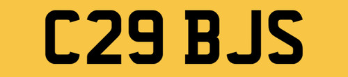 Quality old digit dvla car - old,
