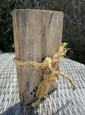 WEATHERED CHARACTER DRIFTWOOD SCULPTURE Seaweed Display Shell Breakwater Rope