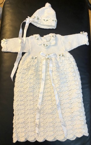 Hand made knitted dress girl - made,