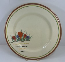 Clarice Cliff “Peter Pan Crocus “ 20 cm Plate Excellent c.1933
