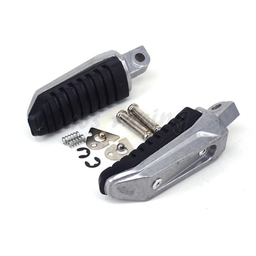 Pair black rear foot pegs - rear,