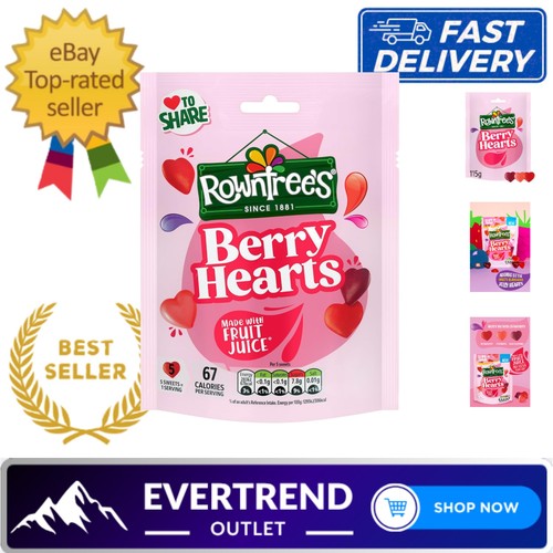115g rowntree berry hearts - berry,