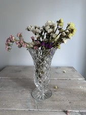 Vintage Cut Glass Crystal Vase