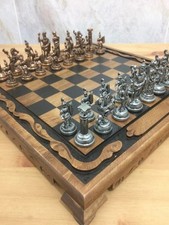Antique Chess Set Roman Empire 100% Handcrafted Vintage Board Christmas...