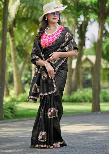 New crush silk saree beautiful - new,