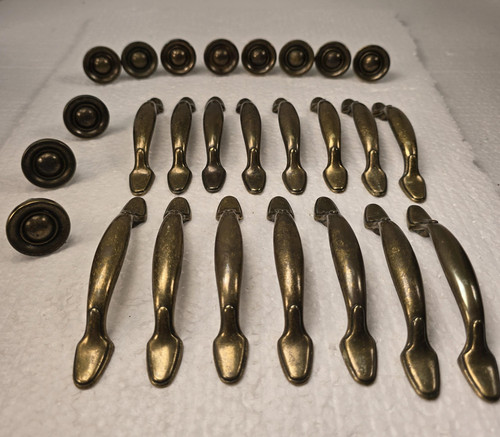 Vintage brass cabinet - brass, pulls