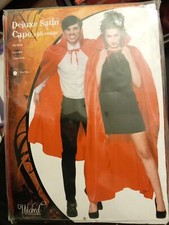 Red Satin Gothic Cape Cloak