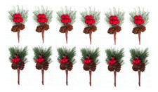 12 Christmas Artificial Picks
