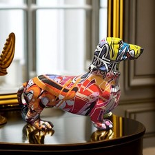 Graffiti Dachshund Dog Statue