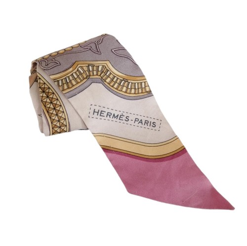 Hermes silk pnk bow - hermes, tie