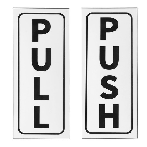 1set push pull door sign - door, 2"x5"