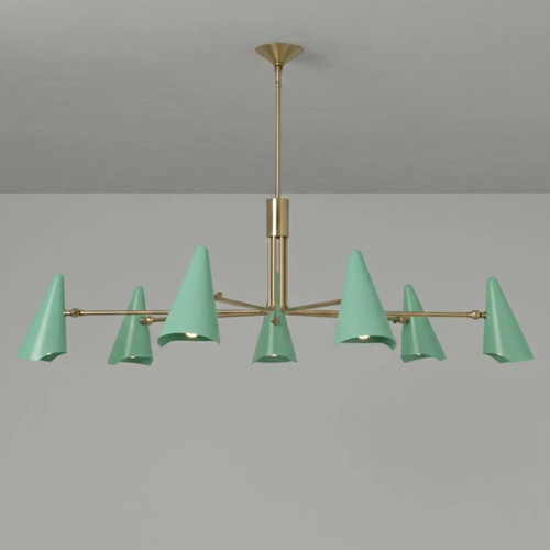 Mint shade mid century brass - mid,