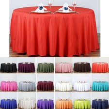 Fitted Round Tablecloths Table Cloth Cover Wedding Party Banquet Table Decor