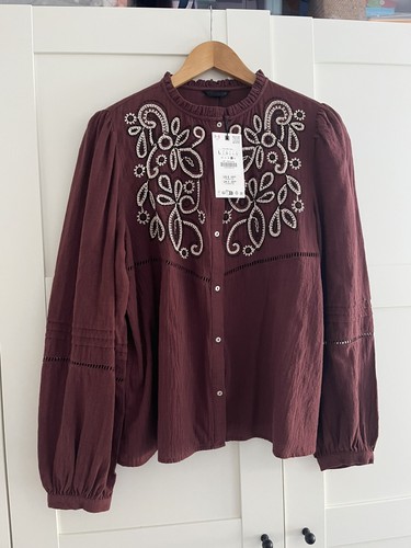 Zara women burgundy white - burgundy,