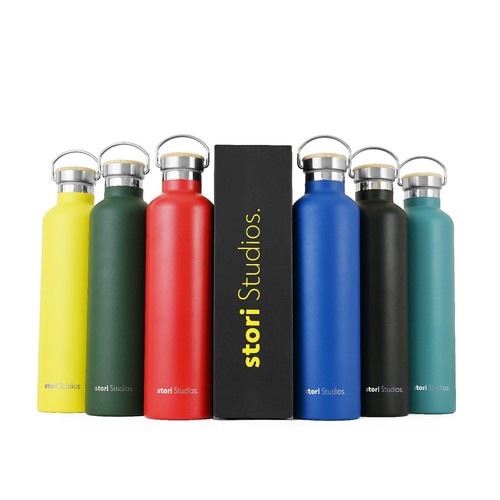 Stainless steel water bottle - steel,