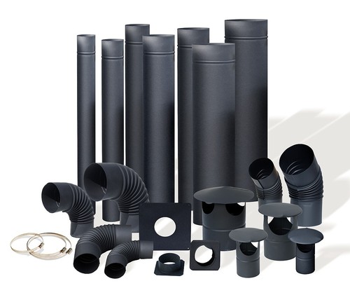 Black steel flue liner - black,