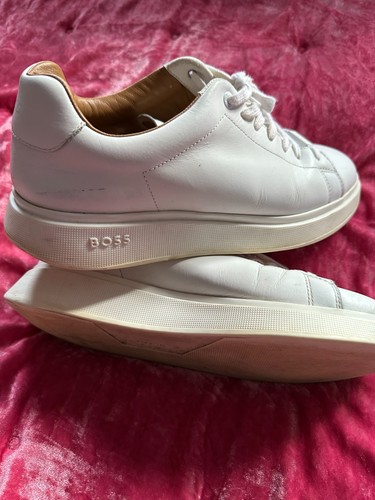 Boss white bulton platform - white,