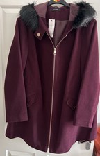 Evans Burgundy Jacket Size 26/28 BNWT