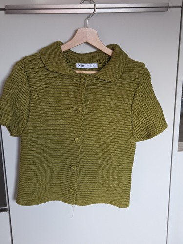 Zara olive green - chunky, knit