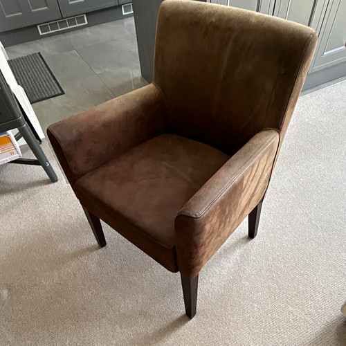 Brown suede carver dining - brown,