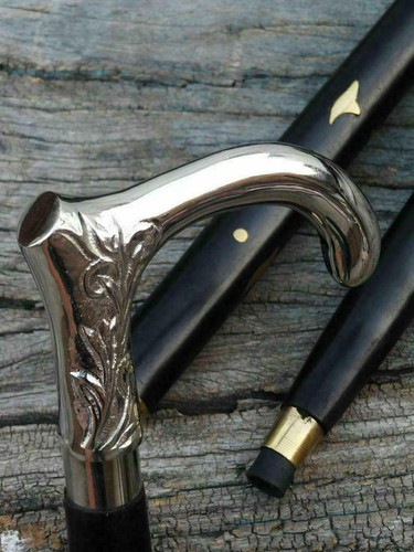 Solid silver walking stick - solid,