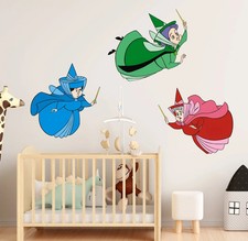 Sleeping Beauty Fairies Disney Princess Wall Sticker Decal Decor Art Girls