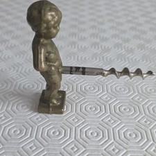 Vintage Cheeky Brass Brussells  Novelty Corkscrew 