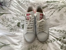 Vintage 2010s Adidas Stan Smith White Red Size 9.5 (UK) Men's Trainers Excellent