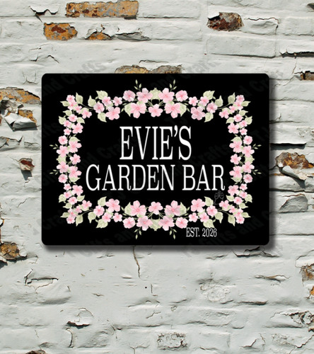 Personalised garden bar sign - personalised,