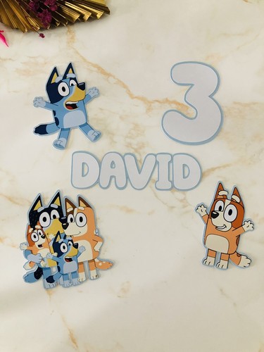 Bluey cake topper set - bluey,