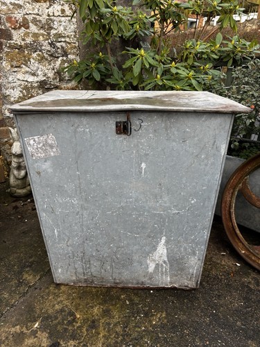 Galvanised storage bin - storage,