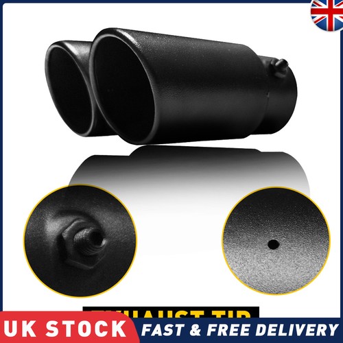 Black car dual - exhaust, pipe