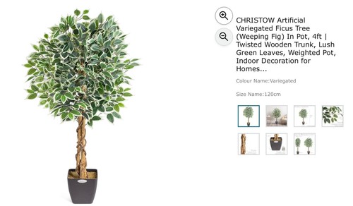 Artificial fig tree 4ft - in, pot
