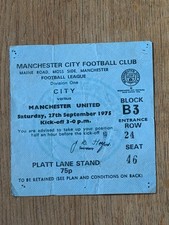 TICKET 1975/76 Man City v